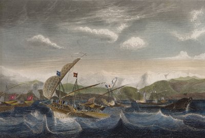 Andrea Doria zerstreut die spanische Flotte vor der Mündung des Var im Jahr 1524 von Jean Antoine Theodore Gudin